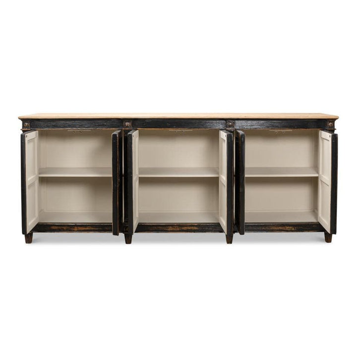 Marksman Sideboard-SARREID-SARREID-40426-2-Sideboards & CredenzasAntique Ebony-6-France and Son