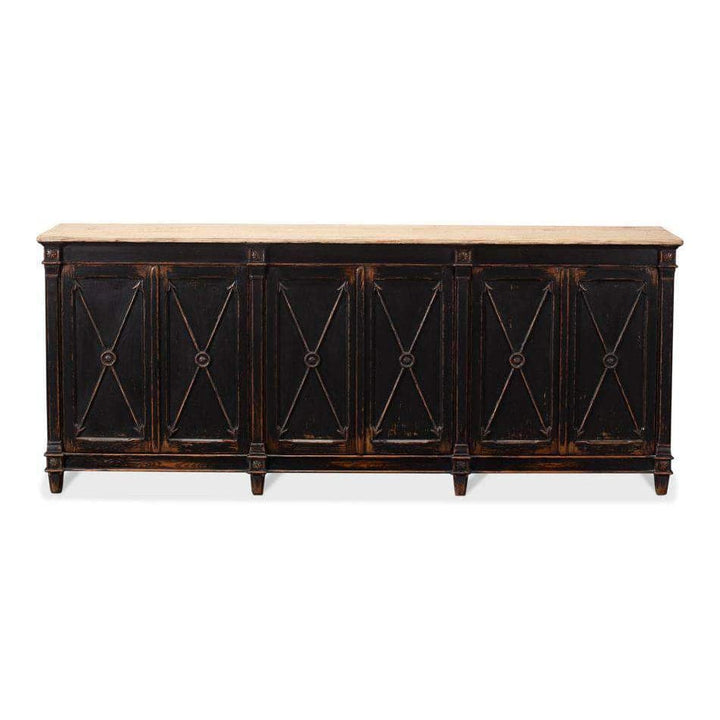 Marksman Sideboard-SARREID-SARREID-40426-2-Sideboards & CredenzasAntique Ebony-5-France and Son