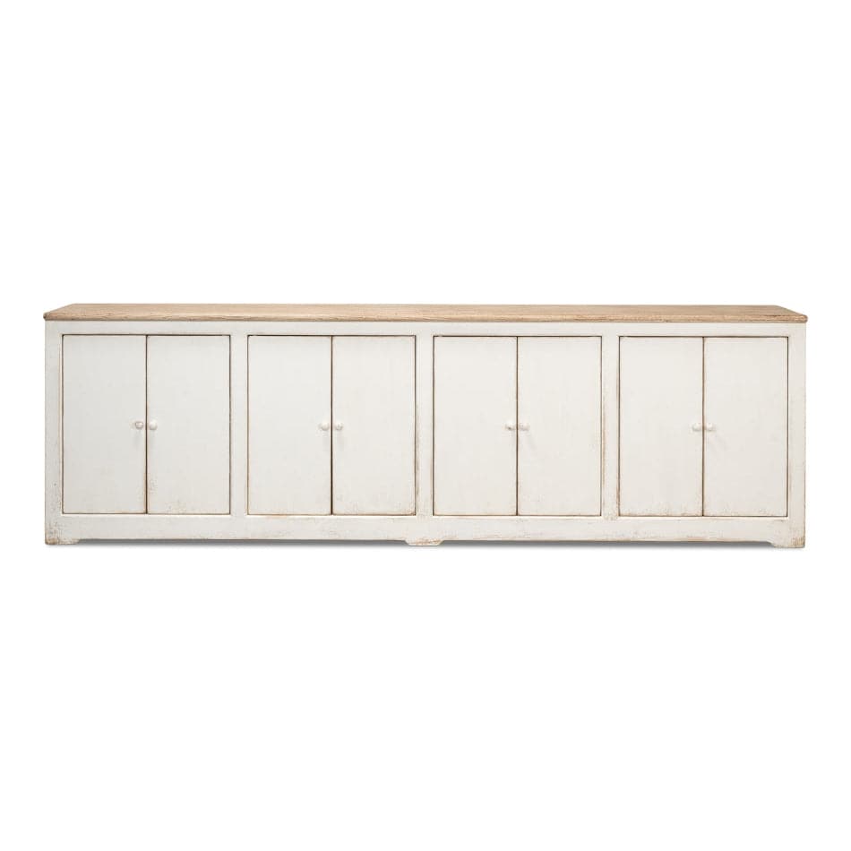 Eight Is Enough Sideboard-SARREID-SARREID-40427-1-Sideboards & CredenzasAnt. White-1-France and Son