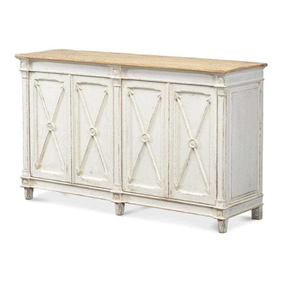 Marksmen Cabinet-SARREID-SARREID-40428-1-Sideboards & CredenzasAntique White Wash-3-France and Son