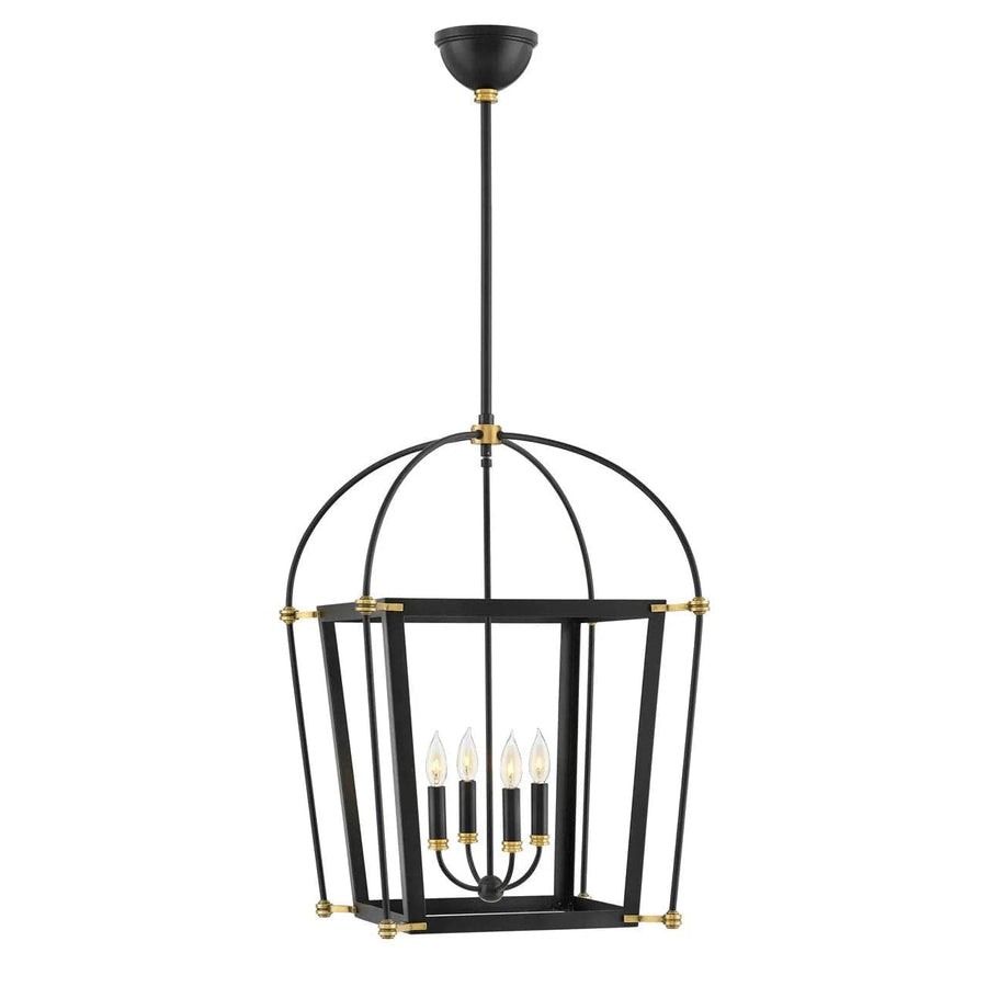 Chandelier Selby - Medium Open Frame-Hinkley Lighting-HINKLEY-4055BK-Chandeliers-1-France and Son