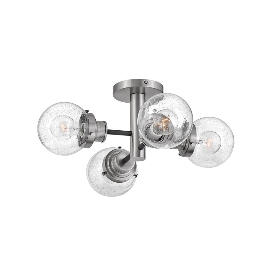 Foyer Poppy - Medium Semi-Flush Mount-Hinkley Lighting-HINKLEY-40693BK-BN-Flush MountsBlack with Brushed Nickel accents-1-France and Son