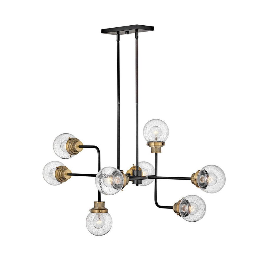 Chandelier Poppy - Eight Light Linear-Hinkley Lighting-HINKLEY-40698BK-Chandeliers-1-France and Son