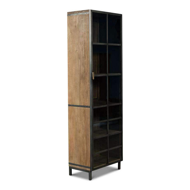 A Gem Of A Handle Display Cabinet-SARREID-SARREID-40745R-Bookcases & CabinetsLionskin Natural-Right-2-France and Son