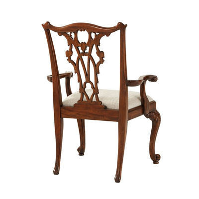 Seated in Rococo Splendour Armchair - Set of 2-Theodore Alexander-THEO-4100-502.1AQP-Dining Chairs-2-France and Son