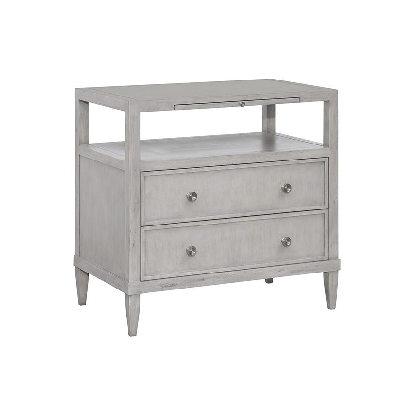Dali Bedside Chest-Hickory White-HICW-415-70GB-DressersGrey Breeze-2-France and Son