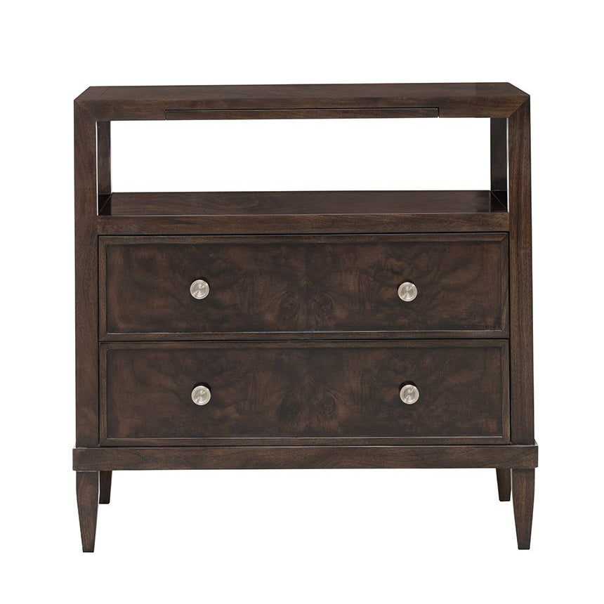Dali Bedside Chest-Hickory White-HICW-415-70VB-DressersVuitton Brown-1-France and Son