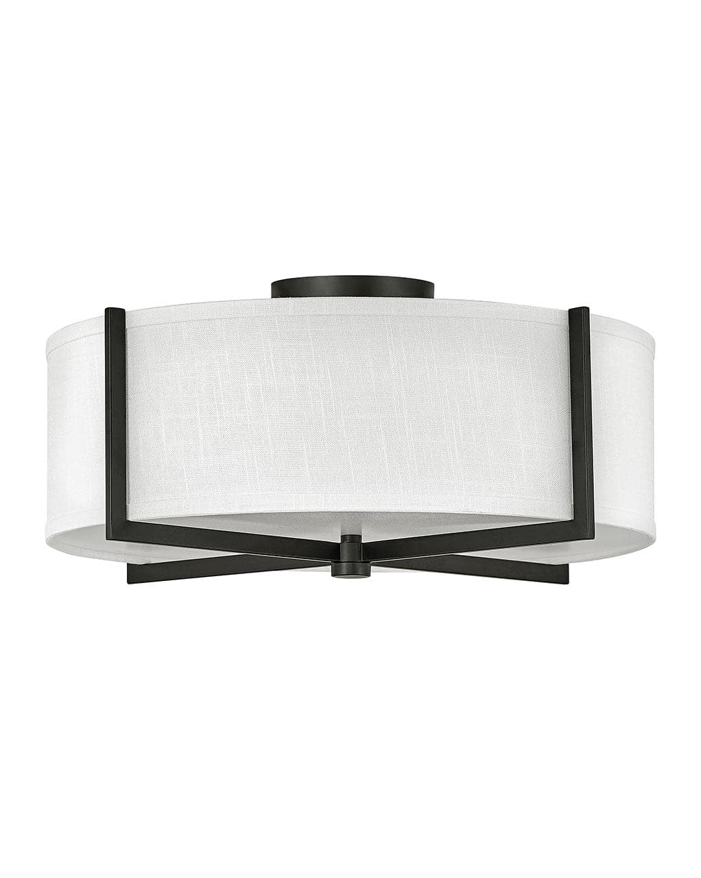 Foyer Axis - Medium Semi - Flush Mount-Hinkley Lighting-HINKLEY-41708BK-Flush MountsBlack-2-France and Son