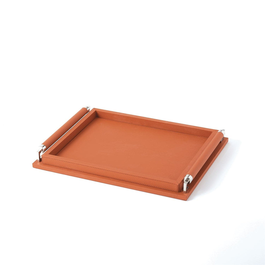 Wrapped Handle Tray-Global Views-GVSA-9.91379-TraysSmall-Coral Leather-8-France and Son
