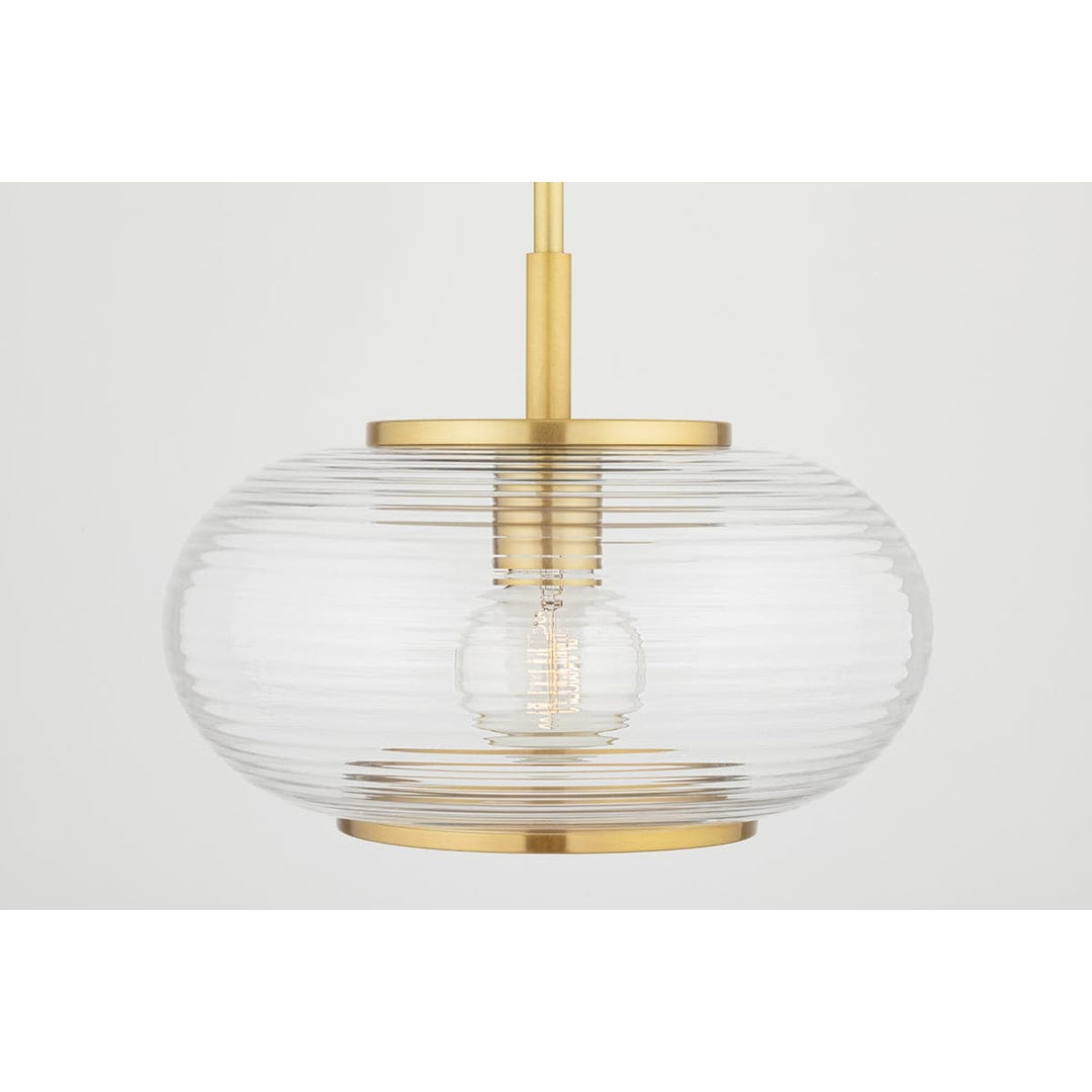 Magie 1 Light Pendant-Mitzi-HVL-H418701-AGB-PendantsAged Brass-4-France and Son