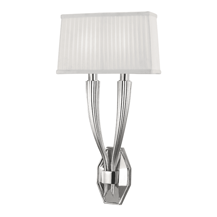 Erie 2 Light Wall Sconce-Hudson Valley-HVL-3862-PN-Wall LightingPolished Nickel-2-France and Son