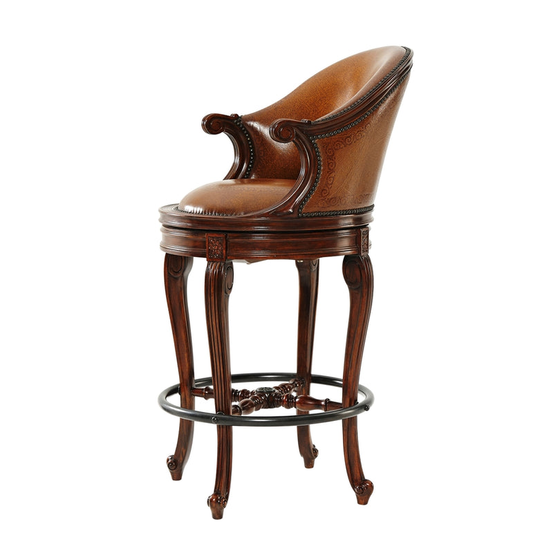 Evening at Ease Bar Stool-Theodore Alexander-THEO-4200-037BB-Bar Stools-3-France and Son