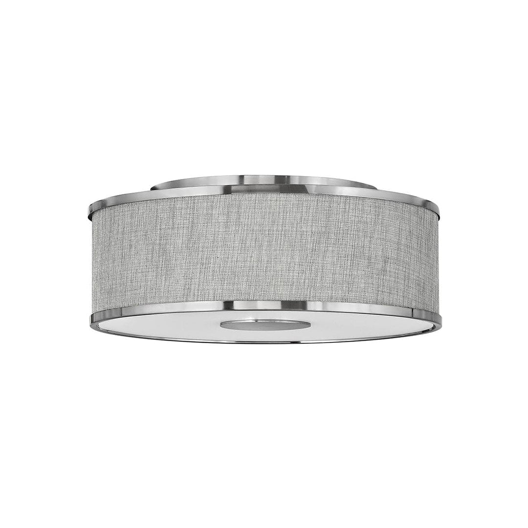 Foyer Halo Medium Flush Mount-Hinkley Lighting-HINKLEY-42007BN-Outdoor Flush MountsHeathered Grey-Brushed Nickel-1-France and Son