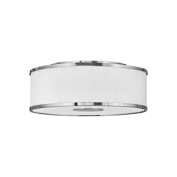 Foyer Halo Medium Flush Mount-Hinkley Lighting-HINKLEY-42008BN-Outdoor Flush MountsOff White-Brushed Nickel-2-France and Son