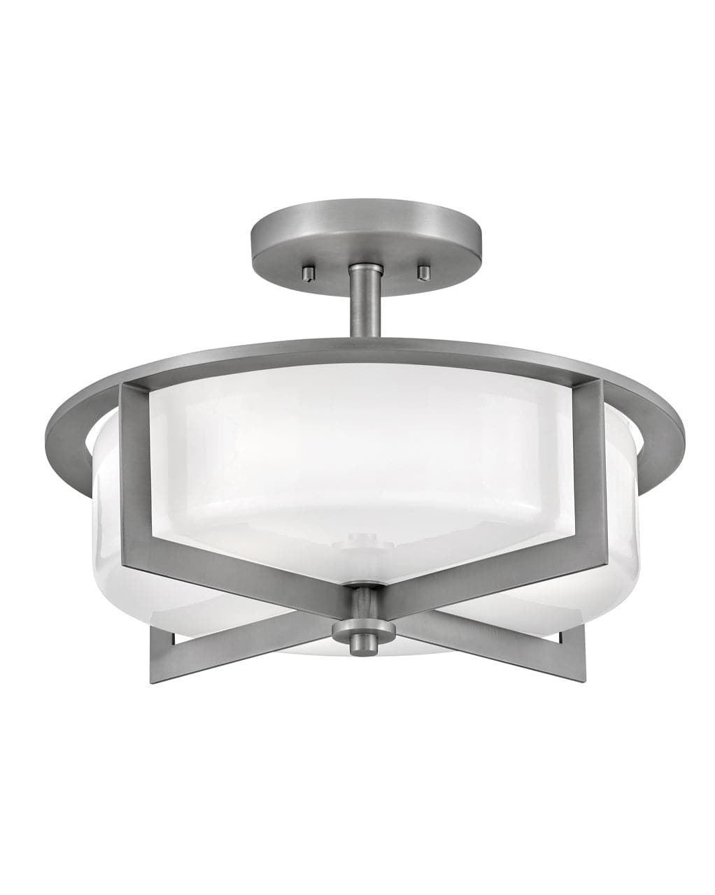 Foyer Baxley - Medium Semi-Flush Mount-Hinkley Lighting-HINKLEY-42033AN-Flush MountsAntique Nickel-3-France and Son