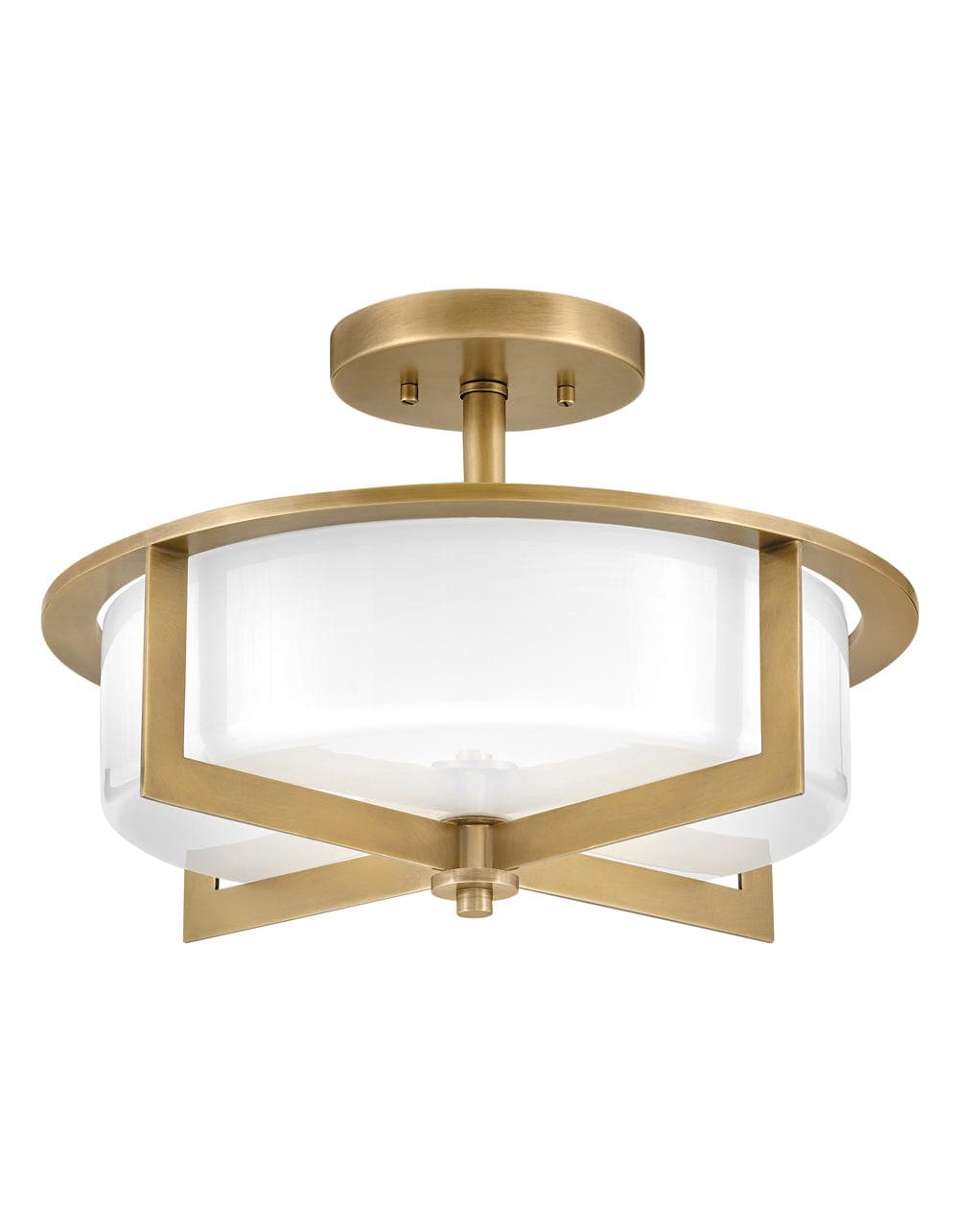 Foyer Baxley - Medium Semi-Flush Mount-Hinkley Lighting-HINKLEY-42033HB-Flush MountsHeritage Brass-2-France and Son