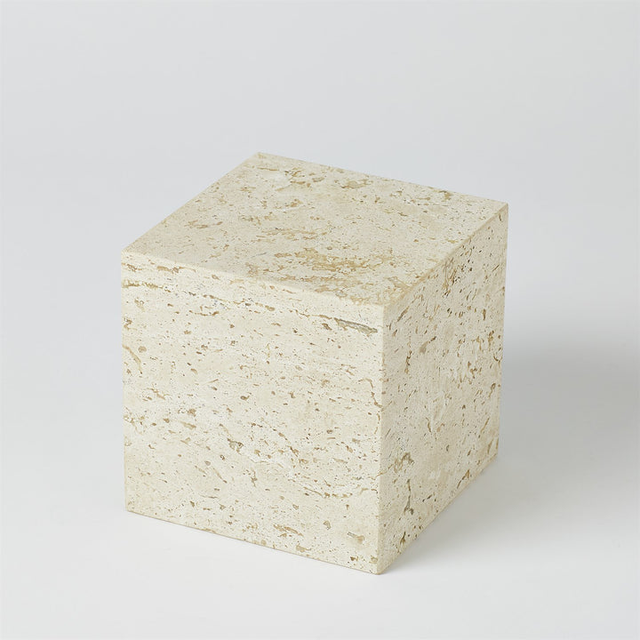 Travertine Collection-Global Views-GVSA-7.70018-Decorative ObjectsSmall-Travertine Cube Riser-4-France and Son