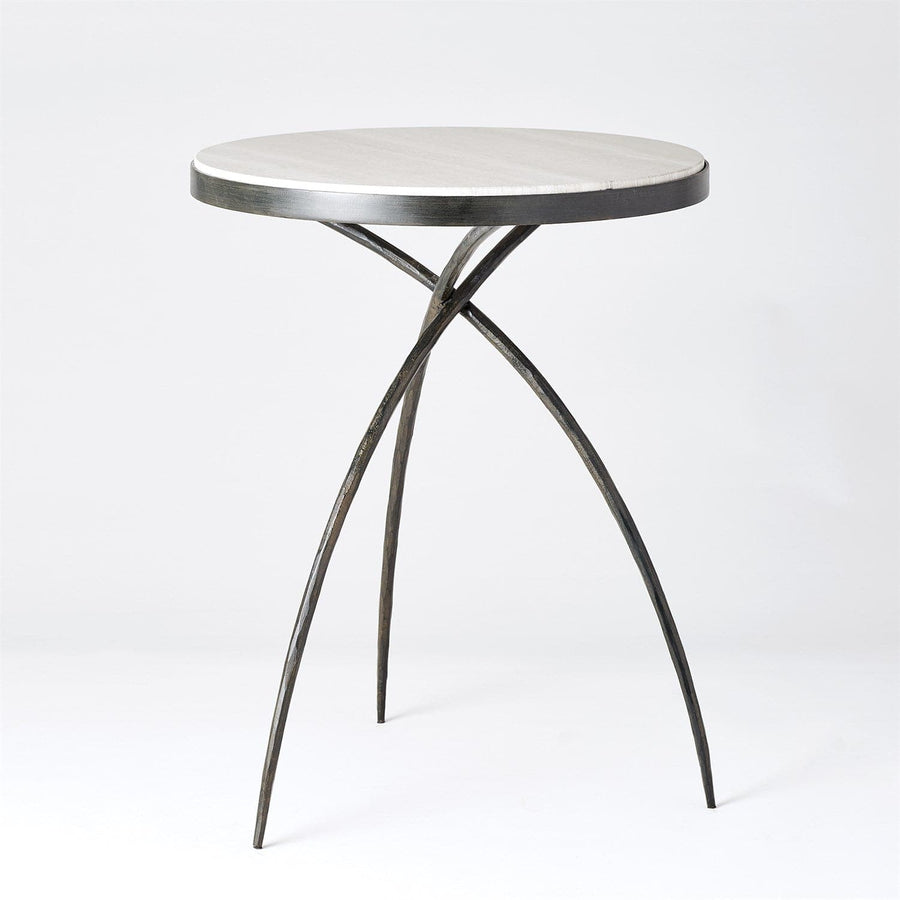 Tripod Table With Grey Marble Top-Global Views-GVSA-7.80138-Side Tables-1-France and Son