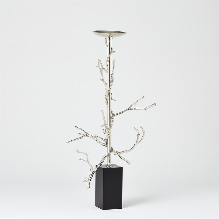 Twig Candle Holder-Global Views-GVSA-9.92060-Candle HoldersLarge-Nickel-2-France and Son