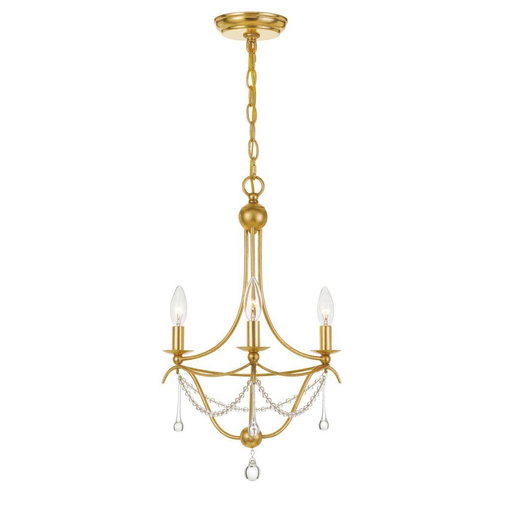 Metro 3 Light Mini Chandelier-Crystorama Lighting Company-CRYSTO-423-GA-Chandeliers-1-France and Son