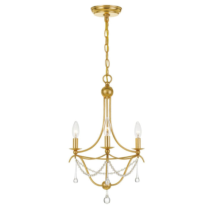 Metro 3 Light Mini Chandelier-Crystorama Lighting Company-CRYSTO-423-GA-Chandeliers-1-France and Son