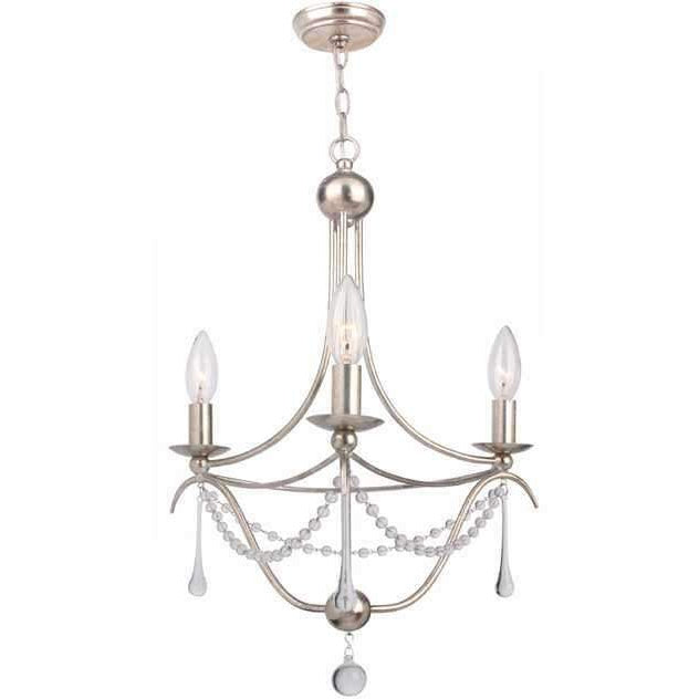 Metro 3 Light Antique Silver Mini Chandelier I-Crystorama Lighting Company-CRYSTO-423-SA-Chandeliers-1-France and Son