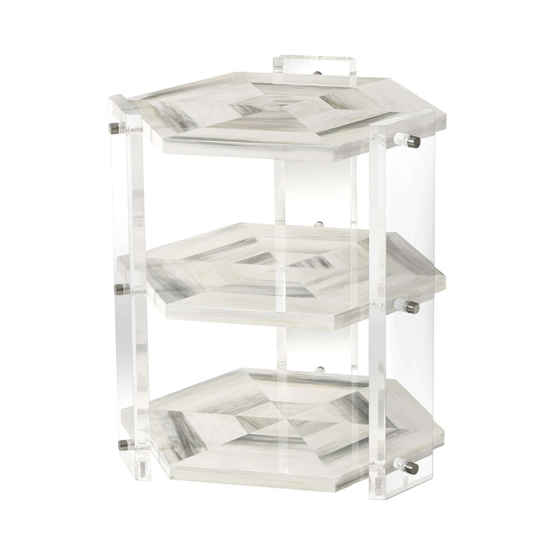 Quadrilateral Tiers Accent Table-Theodore Alexander-THEO-5051-007-Side Tables-1-France and Son