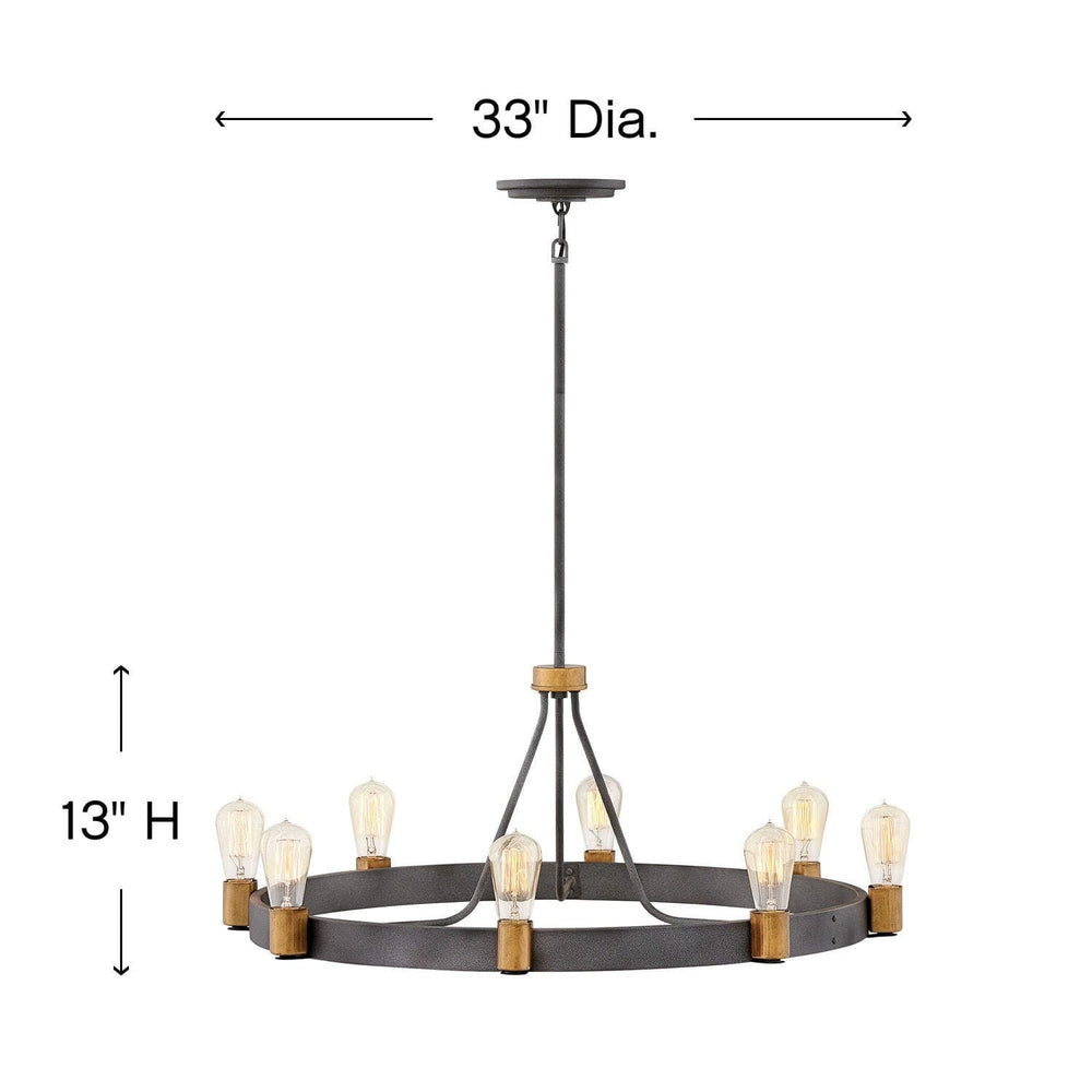 Chandelier Silas - Single Tier-Hinkley Lighting-HINKLEY-4268DZ-ChandeliersLarge-2-France and Son