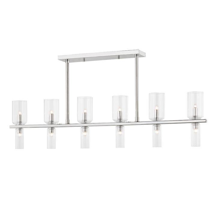 Tabitha 12 Light Linear Chandelier-Mitzi-HVL-H384912-PN-ChandeliersPolished Nickel-2-France and Son