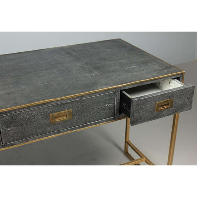 Grey Leather Shagreen Desk-SARREID-SARREID-40466-Desks-4-France and Son