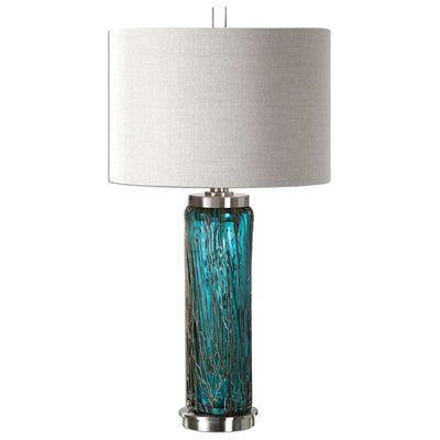 Almanzora Blue Glass Lamp-Uttermost-UTTM-27087-1-Table Lamps-1-France and Son