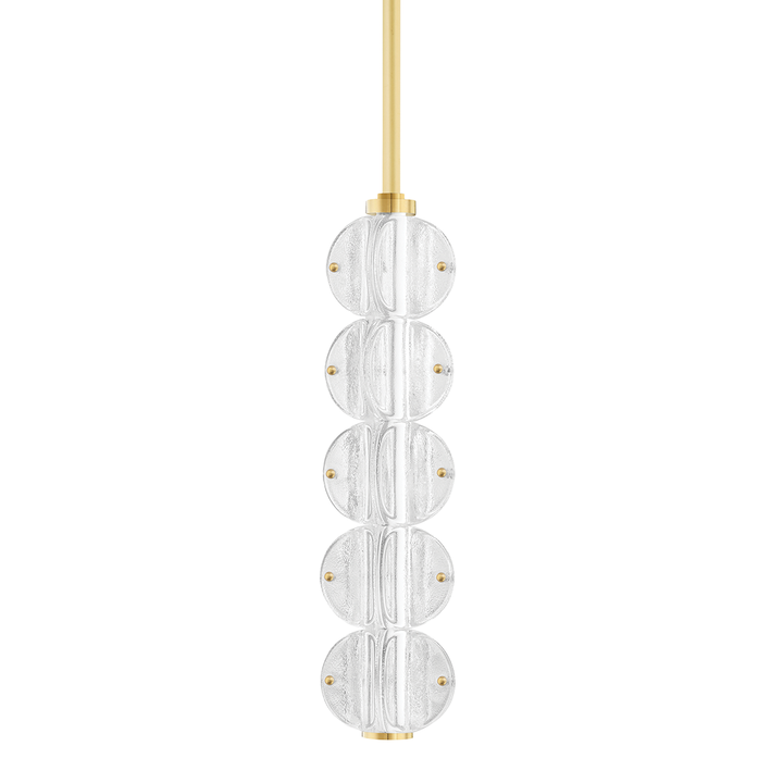 Lindley 5 Light Pendant-Hudson Valley-HVL-1905-AGB-PendantsAged Brass-1-France and Son