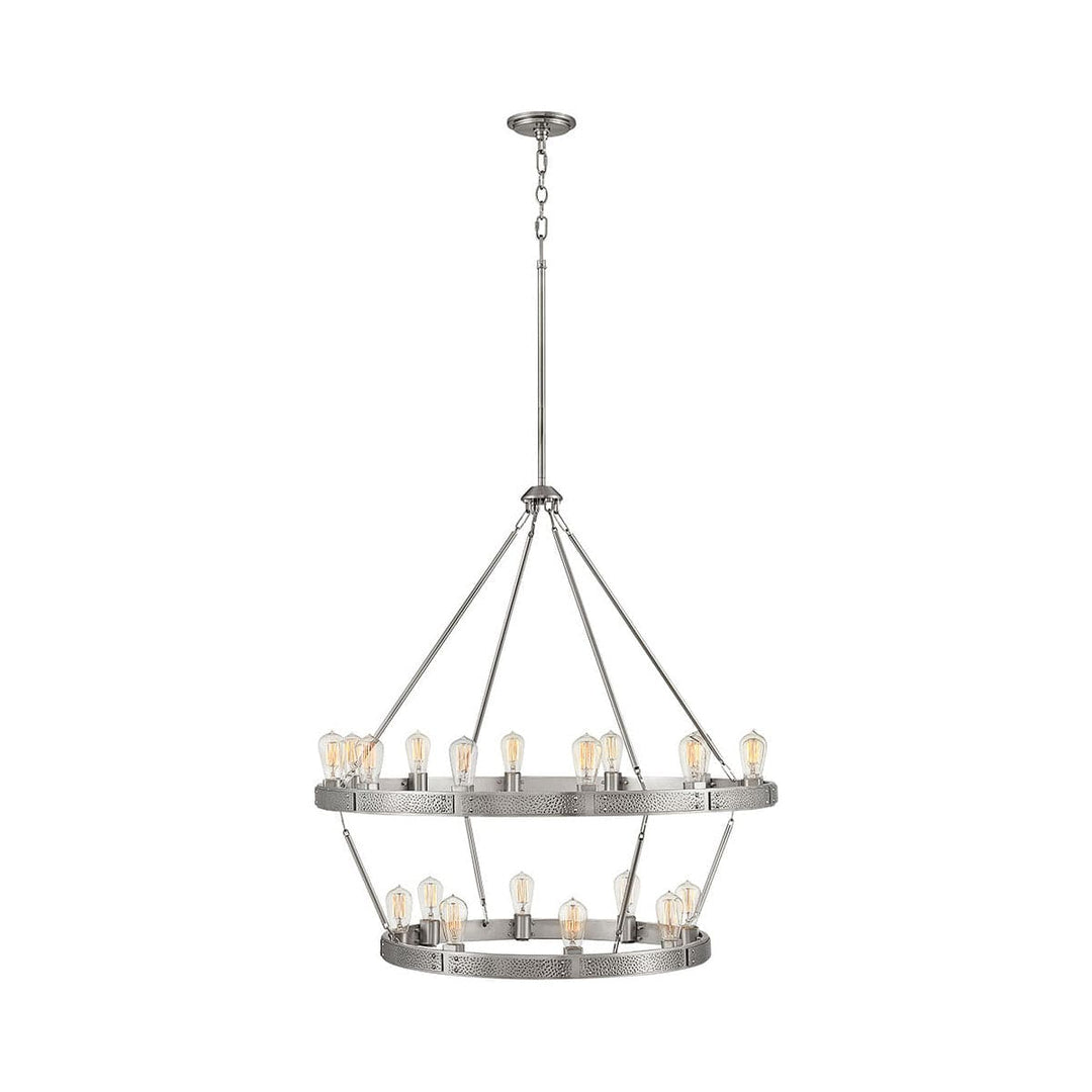 Everett Chandelier Ceiling Light-Hinkley Lighting-HINKLEY-4399BN-Chandeliers20 Light-Brushed Nickel-Round-1-France and Son