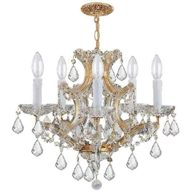 Maria Theresa 6 Light Mini Chandelier-Crystorama Lighting Company-CRYSTO-4405-GD-CL-MWP-ChandeliersGold-Clear Crystal-2-France and Son