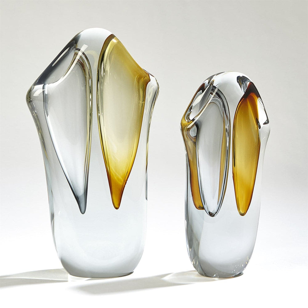 Duet Vase - Amber/Grey-Global Views-GVSA-7.80623-Vases-2-France and Son