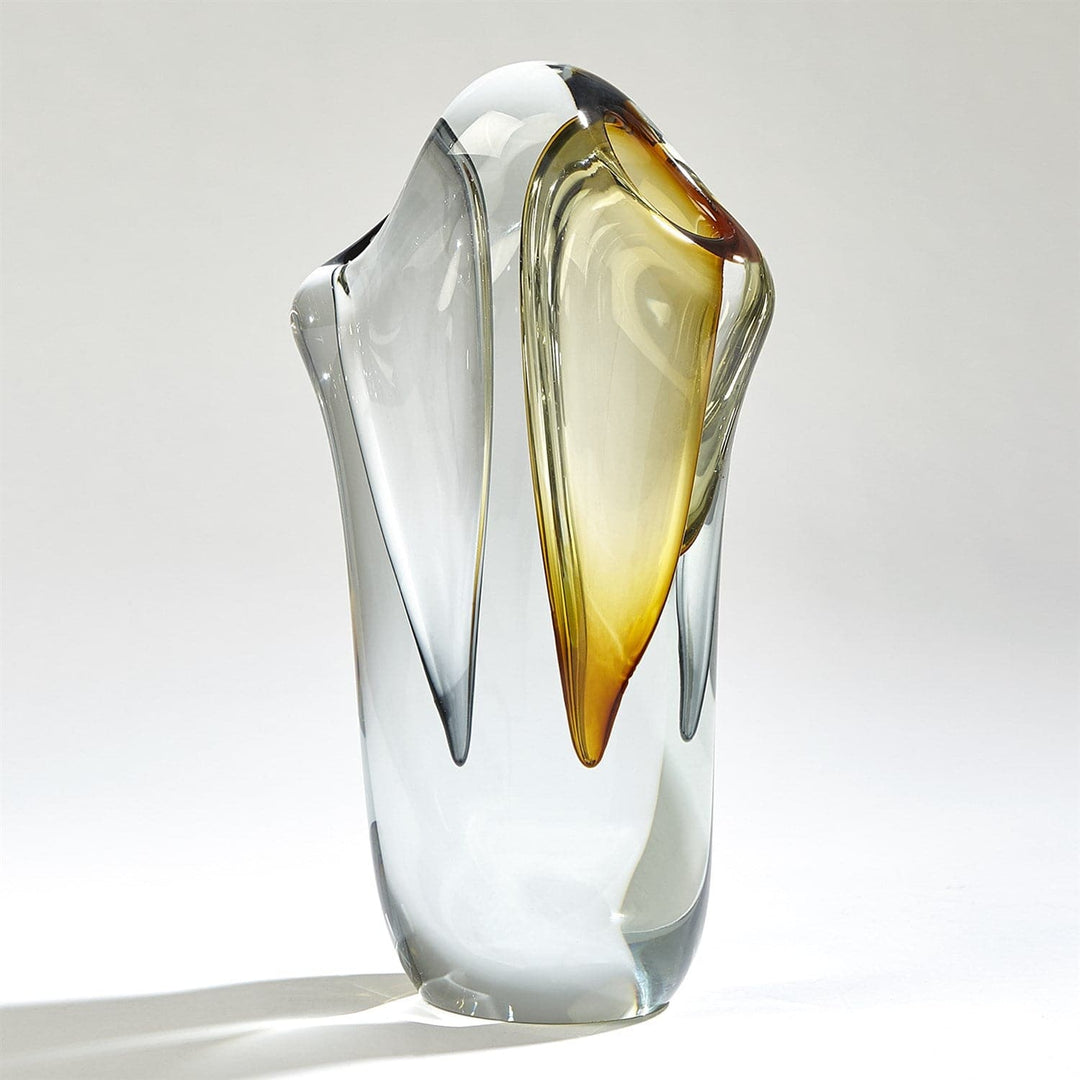 Duet Vase - Amber/Grey-Global Views-GVSA-7.80623-Vases-3-France and Son