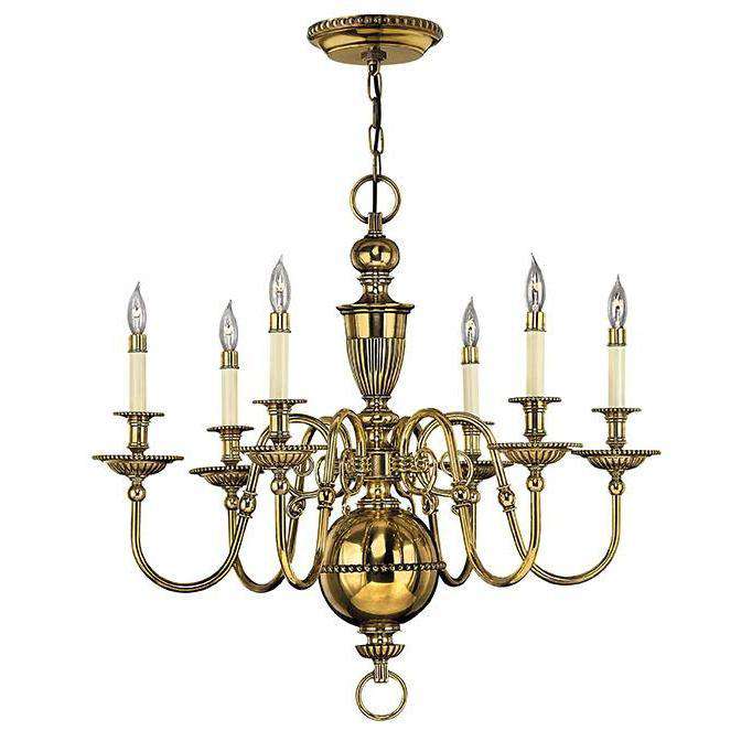 Cambridge Chandelier Burnished Brass-Hinkley Lighting-HINKLEY-4416BB-Chandeliers-1-France and Son