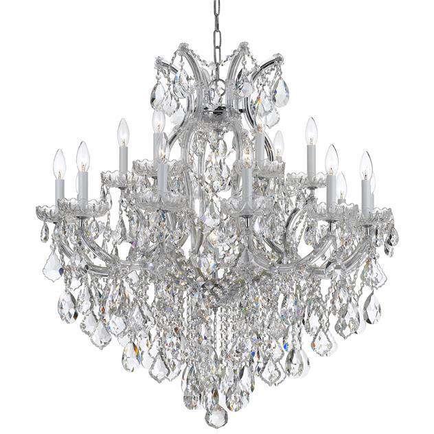 Maria Theresa 19 Light Chandelier-Crystorama Lighting Company-CRYSTO-4418-CH-CL-MWP-ChandeliersSilver-Clear Crystal-2-France and Son