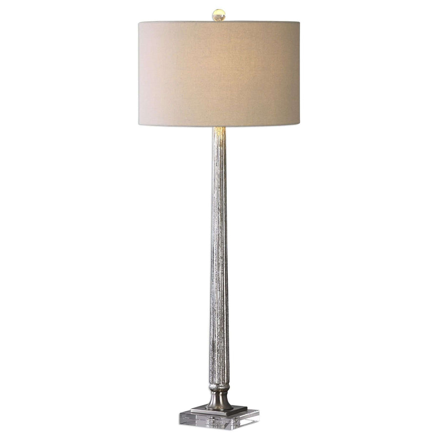 Fiona Ribbed Mercury Glass Lamp-Uttermost-UTTM-29225-Table Lamps-1-France and Son