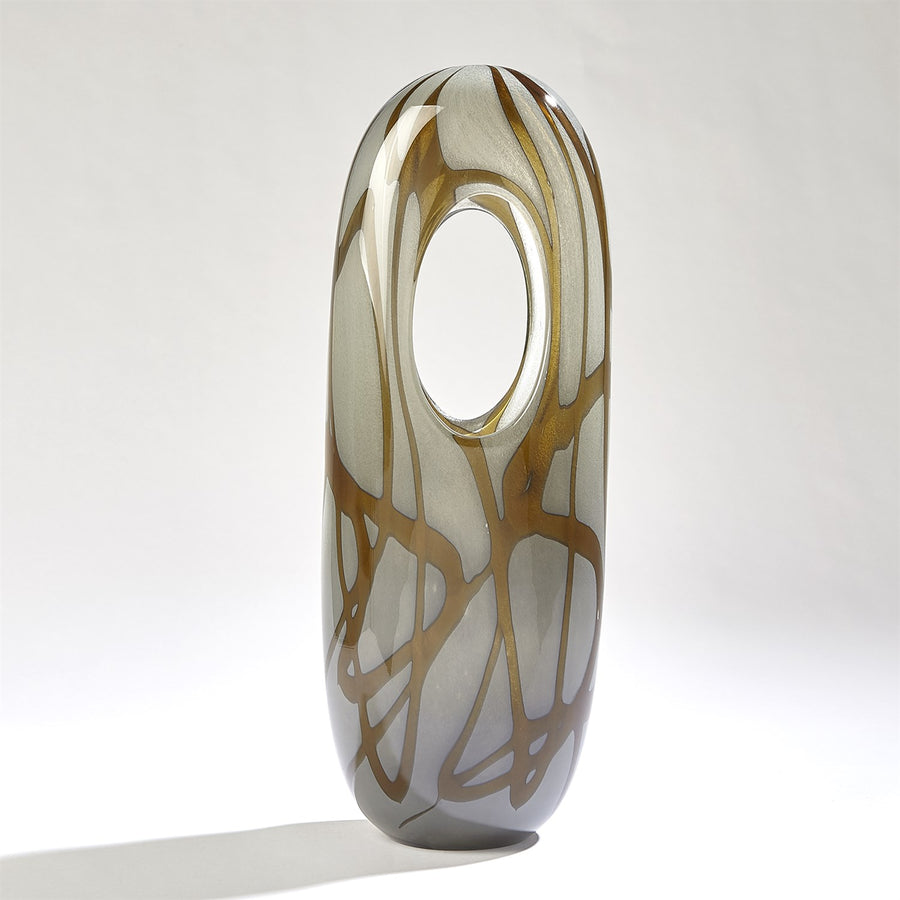 Swirl Vases-Global Views-GVSA-7.80629-VasesLarge-Amber - Grey-1-France and Son