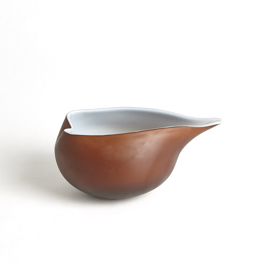 Frosted Amber w/Blue Casing-Global Views-GVSA-8.82938-VasesBowl-Small-5-France and Son