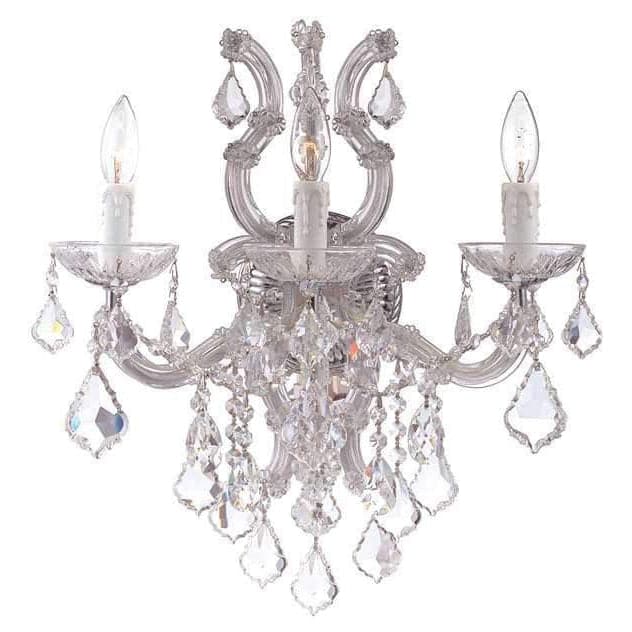 Maria Theresa 3 Light Sconce-Crystorama Lighting Company-CRYSTO-4433-CH-CL-MWP-Wall Lighting-1-France and Son