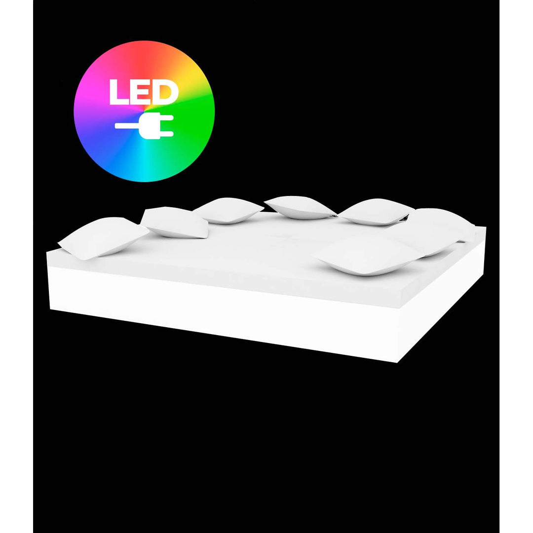 Jut Chill Bed 8 pillows By Vondom-Vondom-VONDOM-44420L-DaybedsLED RGBW Cable-3-France and Son