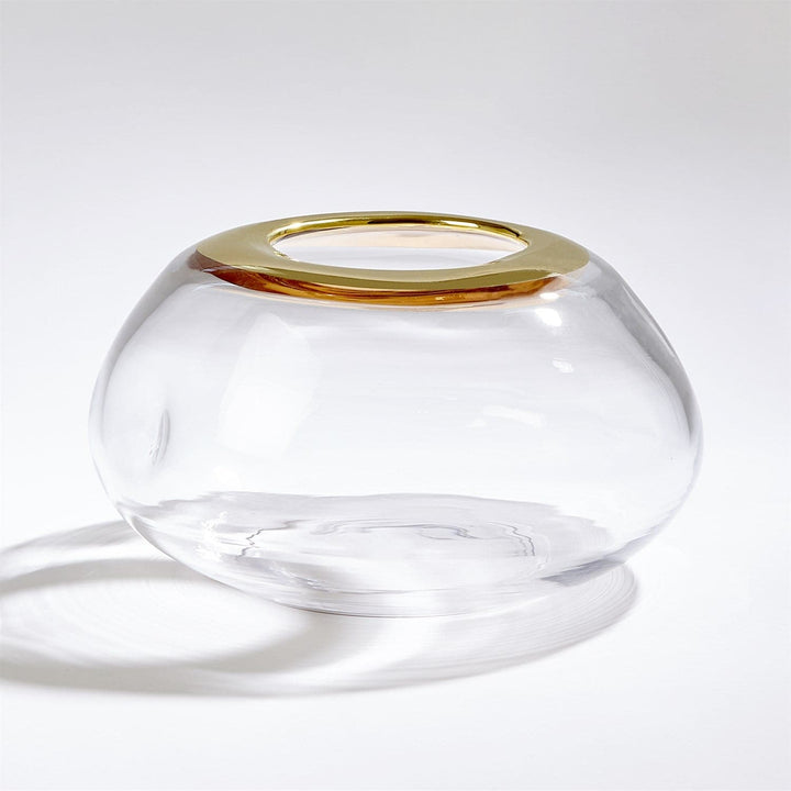 Organic Formed Vase-Global Views-GVSA-EN6.60000-VasesLarge-Gold Rim-4-France and Son