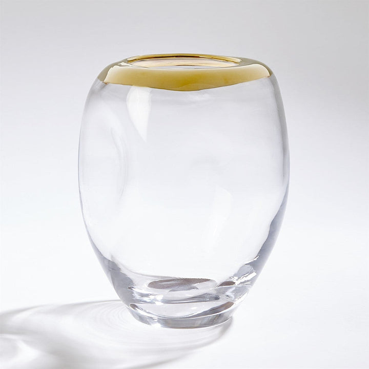 Organic Formed Vase-Global Views-GVSA-EN6.60002-VasesMedium-Gold Rim-6-France and Son