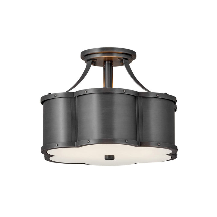 Foyer Chance - Small Semi-Flush Mount-Hinkley Lighting-HINKLEY-4443BLB-1-Flush MountsBlackened Brass-1-France and Son