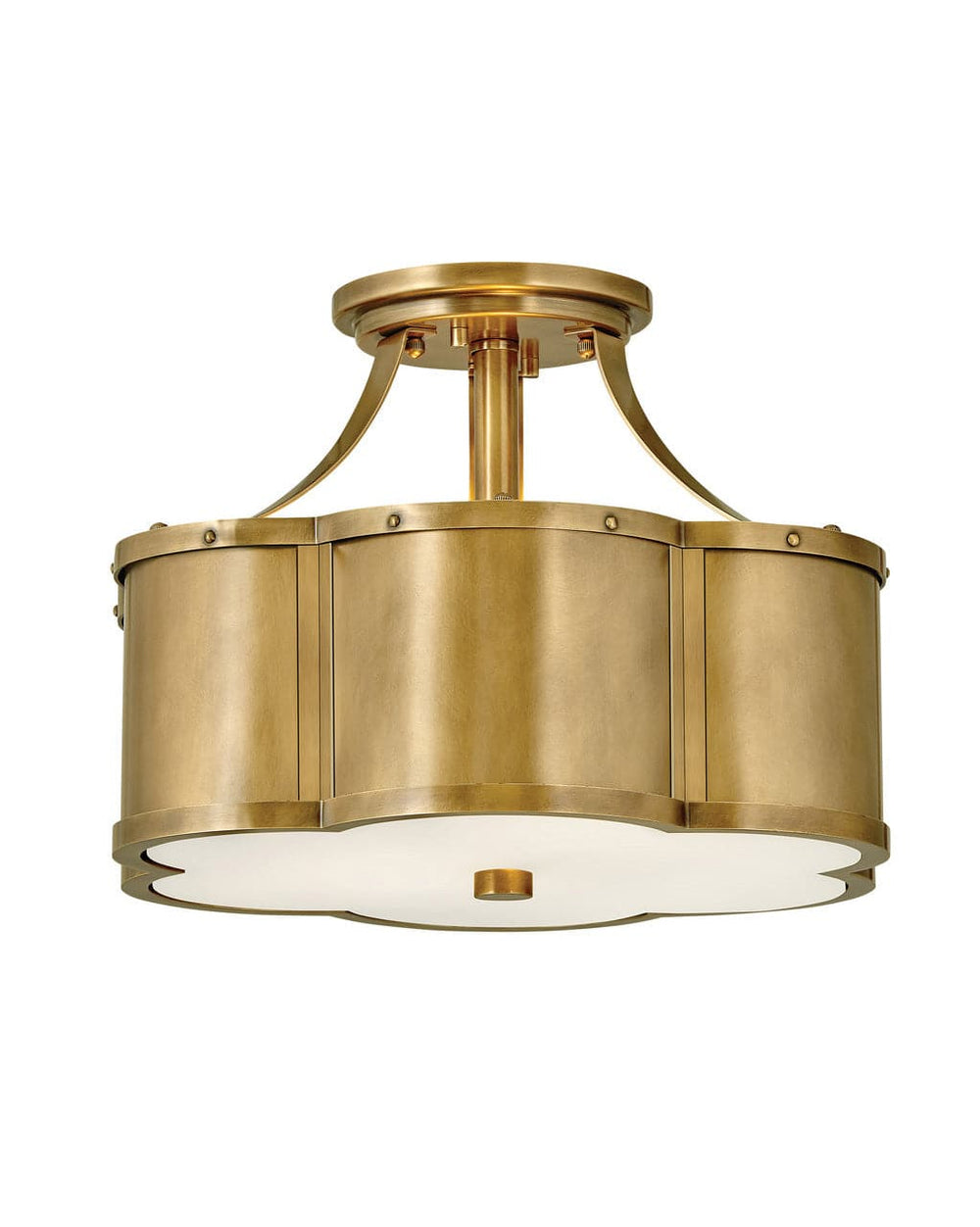 Foyer Chance - Small Semi-Flush Mount-Hinkley Lighting-HINKLEY-4443HB-Flush MountsHeritage Brass-2-France and Son