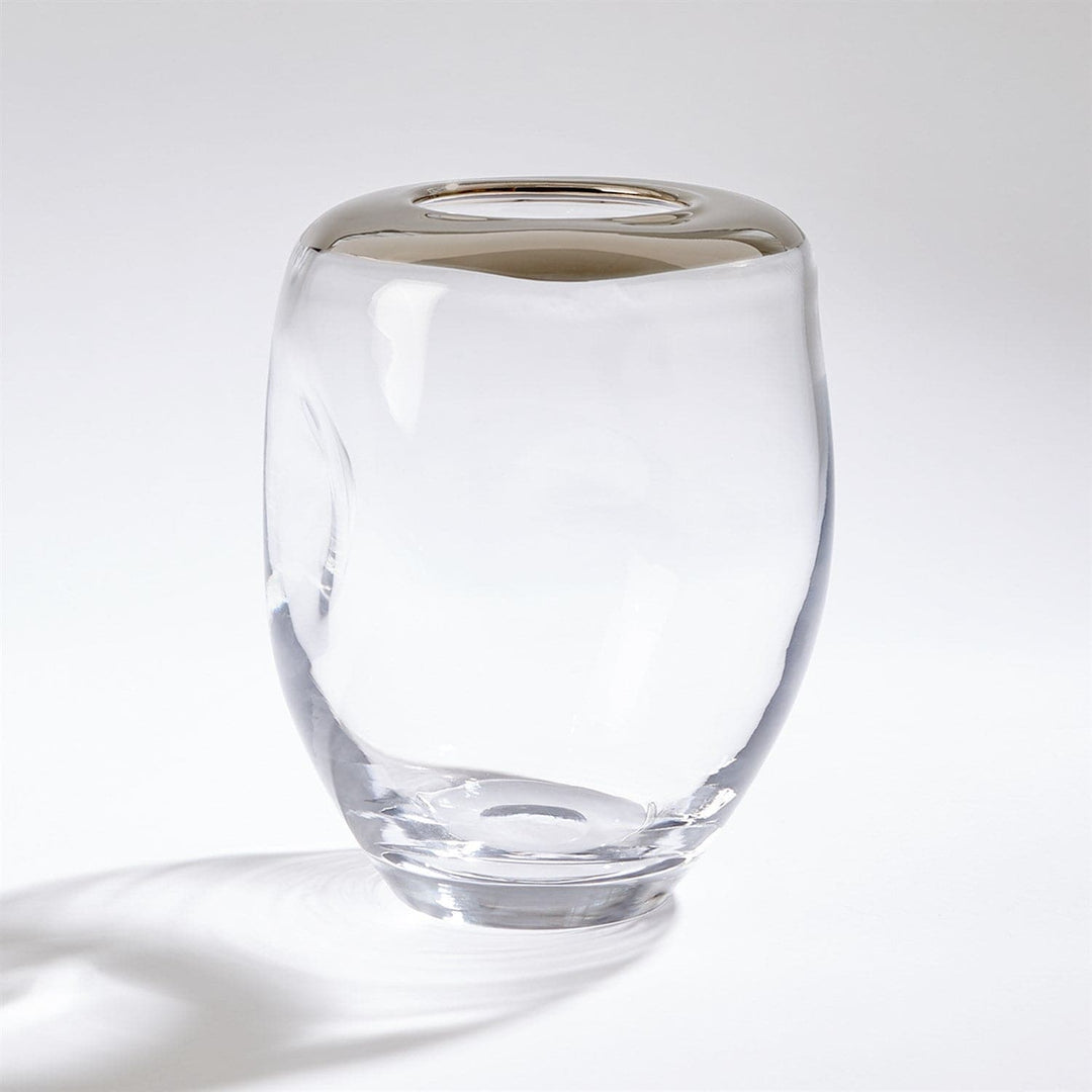 Organic Formed Vase-Global Views-GVSA-EN6.60006-VasesMedium-Platinum Rim-5-France and Son