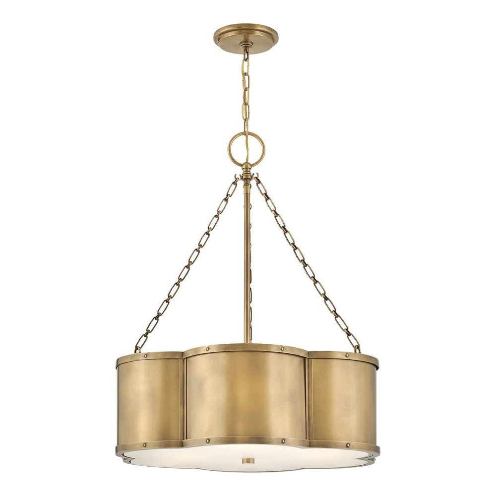 Chandelier Chance - Medium Drum-Hinkley Lighting-HINKLEY-4446HB-ChandeliersHeritage Brass-2-France and Son