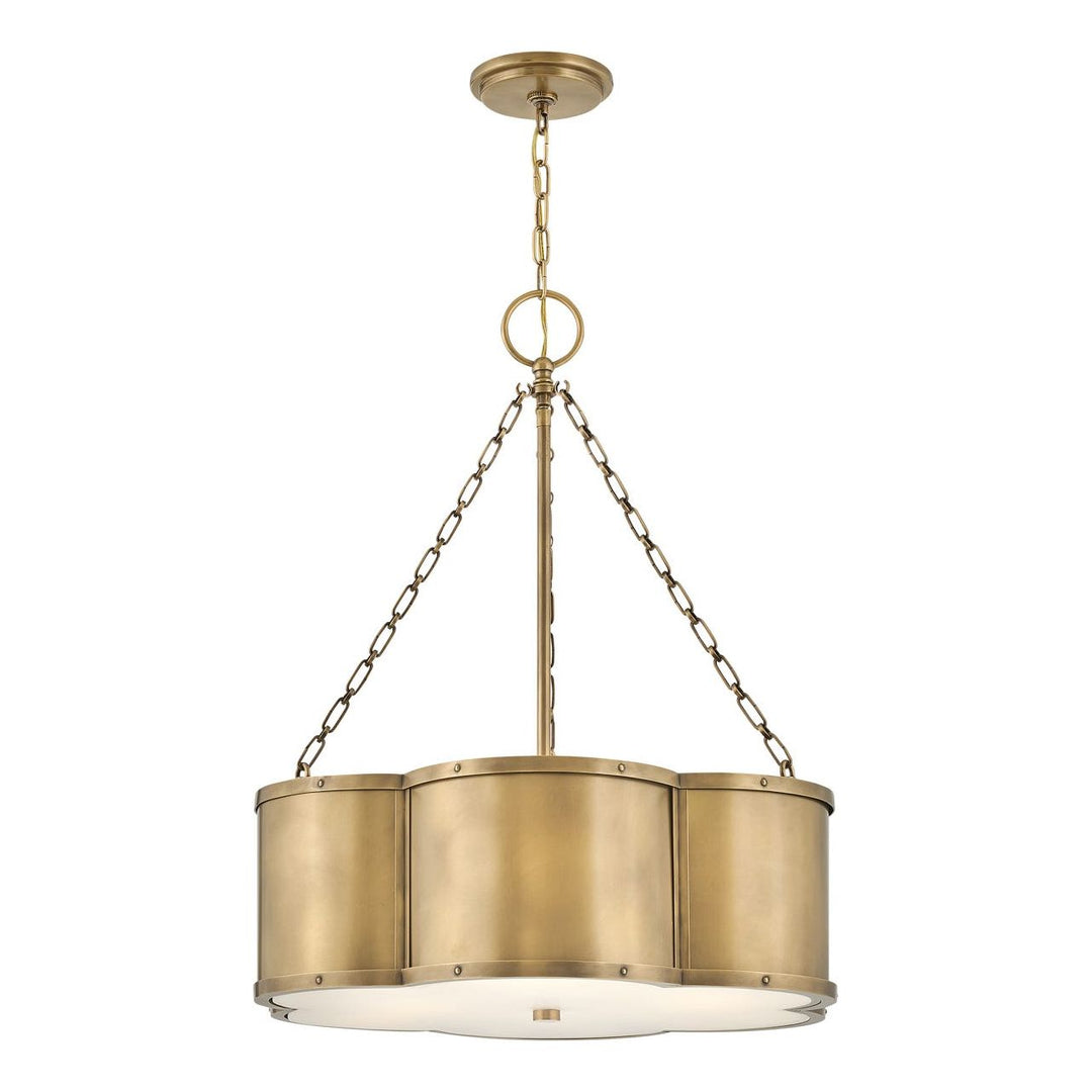 Chandelier Chance - Medium Drum-Hinkley Lighting-HINKLEY-4446HB-ChandeliersHeritage Brass-2-France and Son